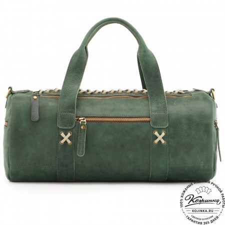  Кожаная сумка "Тайлер" (изумруд) 